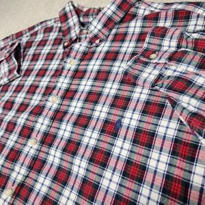 Polo Ralph Lauren Shirt Men 3XB Flannel Classic Fit Wealth Red Check Cotton
